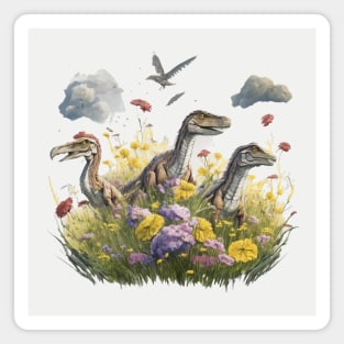 Velociraptors in a Meadow Magnet